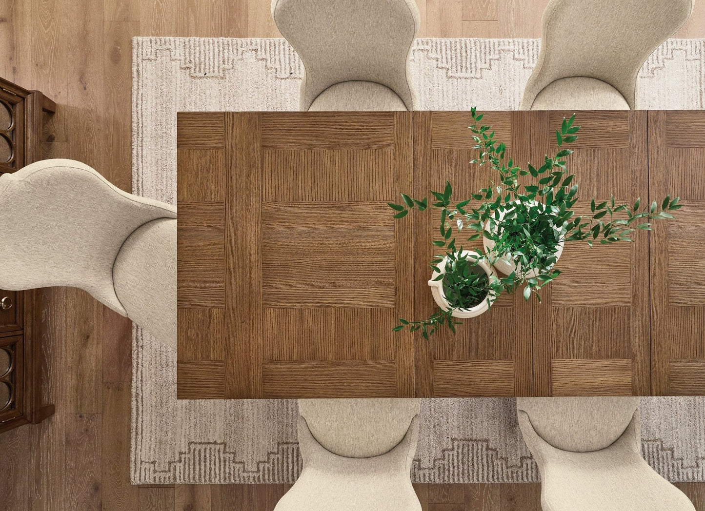 Jorlaina Rect Dining Table Base and Top;Brown