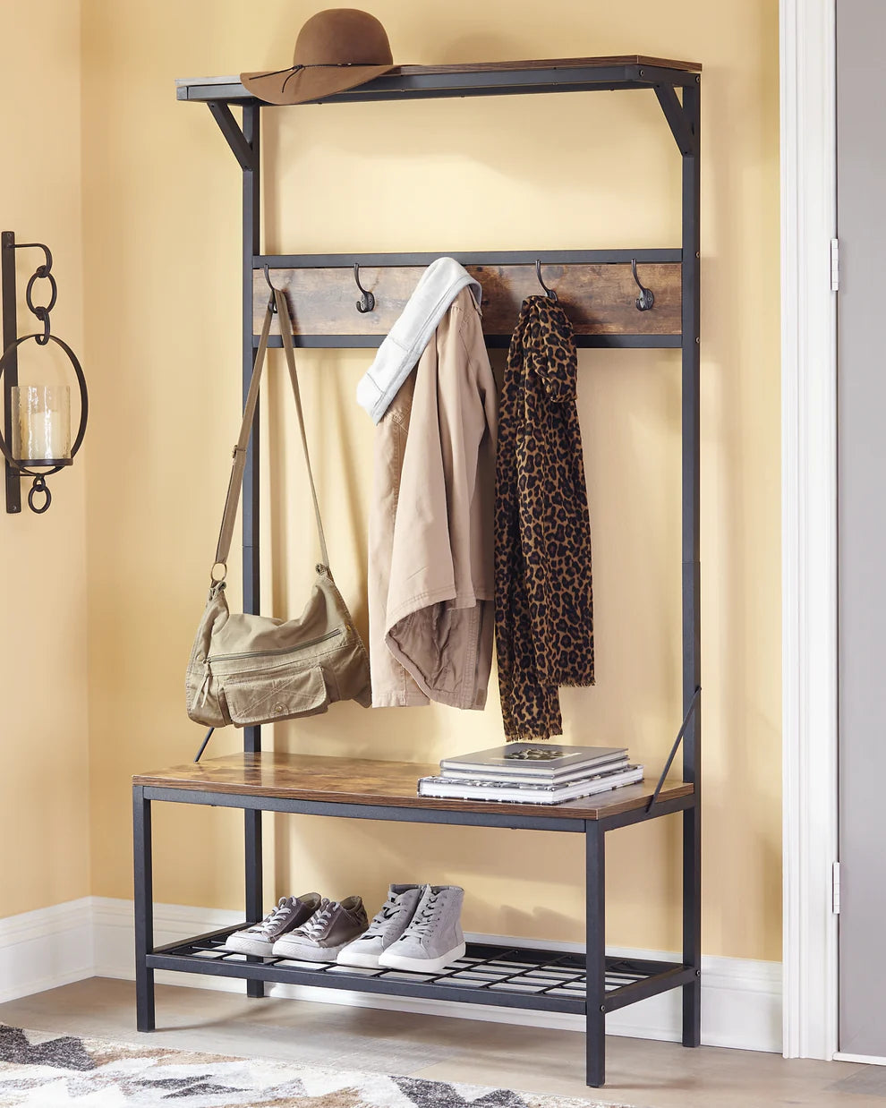 Bevinfield Hall Tree with Storage Bench - Ashley Furniture - Brunei