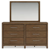 Cabalynn King Panel Bed with Storage with Mirrored Dresser, Chest and Nightstand