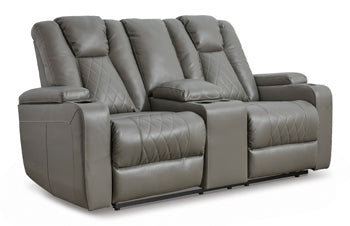 Mancin Reclining Loveseat with Console – Ashley Furniture - Brunei