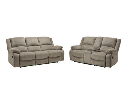 Draycoll Reclining Sofa and Loveseat - Ashley Furniture - Brunei