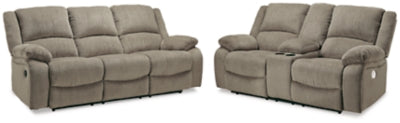 Draycoll Reclining Sofa and Power Reclining Loveseat