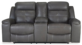 Jesolo Reclining Loveseat with Console - Ashley Furniture - Brunei