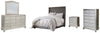Coralayne Queen Upholstered Bed, Dresser, Mirror, Chest and Nightstand