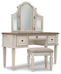 Realyn Vanity and Mirror with Stool - Ashley Furniture - Brunei