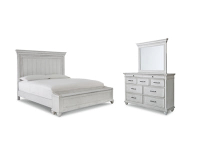 Kanwyn Queen Bed with Mirrored Dresser