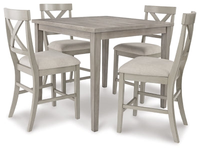 Parellen Counter Height Dining Table and 4 Barstools