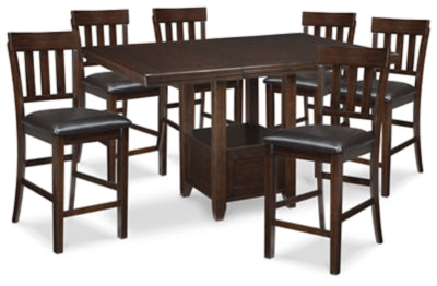 Haddigan Counter Height Dining Table and 6 Barstools - Ashley Furniture - Brunei