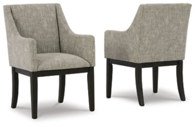 Burkhaus Dining Arm Chair (Set of 2) - Ashley Furniture - Brunei