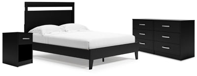 Finch Queen Panel Platform Bed with Dresser and Nightstand - Ashley Furniture - Brunei