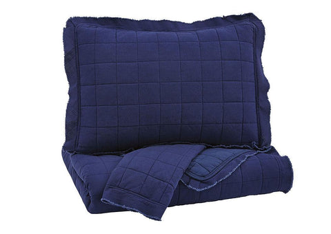 Q776023Q Amare Navy Queen Coverlet Set