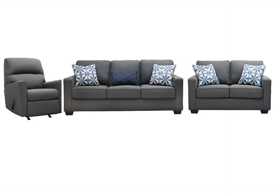 Kiessel Nuvella Sofa, Loveseat and Recliner set - Ashley Furniture - Brunei